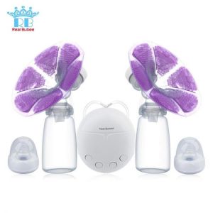 אולזול לתינוק Real Bubee Single/Double Electric Breast Pump With Milk Bottle Infant USB BPA free Powerful Breast Pumps Baby Breast Feeding